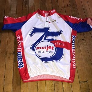 Meijer 75 Years Team Cycling Jersey - 2009 Red, White & Blue